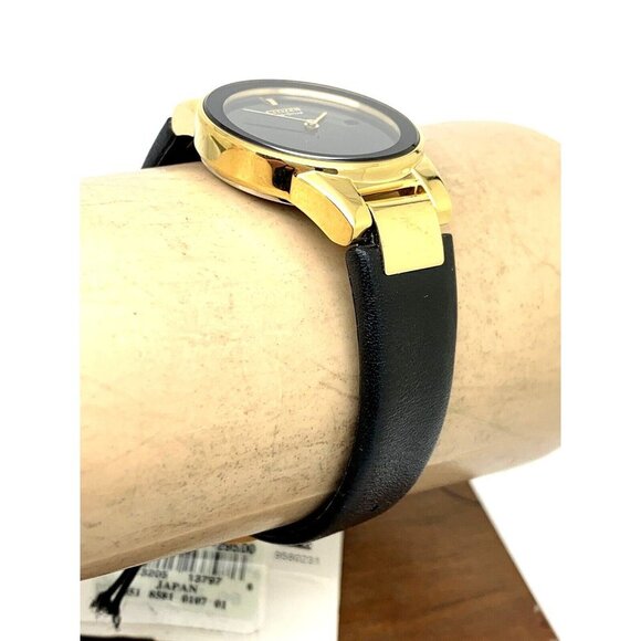 Citizen Women's Watch Eco-Drive Axiom GA1052-04E Gold Tone Case Black Dial 30mm - Picture 11 of 13